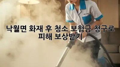 낙월면 화재 후 청소, 보험금 청구로 피해 보상받기🔥