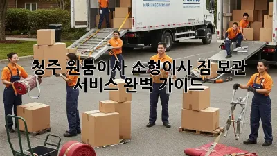 청주 원룸이사, 소형이사 짐 보관 서비스 완벽 가이드